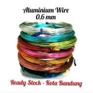 Aluminum Wire 0.6mm - 10 meters - Aluminum Wire - Colored Wire - Sewing Wire - Brooch Wire - Handicr