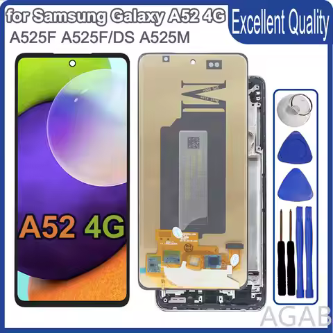 Super AMOLED LCD for Samsung Galaxy A52 4G LCD Display Touch Screen Assembly Included for Samsung A5
