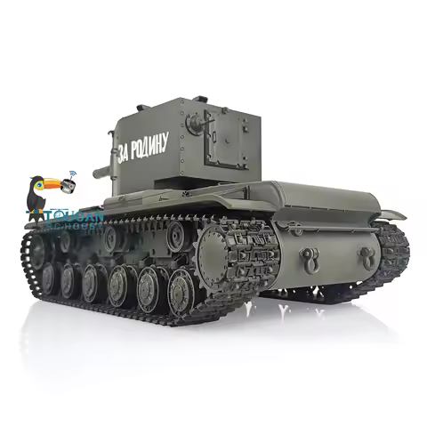 1/16 HENG LONG Soviet KV-2 RC Tank Gigant 7.0 FPV 3949 360° Turret Barrel Recoil RC Panzer TH20021-S