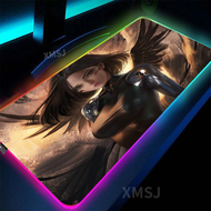 【flowerlove  shop】 NieR: Automata RGB Mouse Pad Anime Mouse Pad LED Backlit Gamer Accessories Tapis 