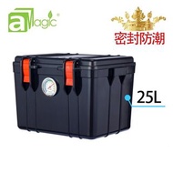黑色內置濕度錶便携塑料防潮密封箱，密封膠箱 不透氣箱 乾燥乾爽箱 收納盒 防濕盒 抗疫櫃 相機錄影機菲林底片相片口罩雪茄藥物吸濕除濕防濕抽濕防黴(ADC-ABS)#home22