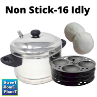 [Support Gas/Induction Stove] SIGNATURE Non Stick 16 Idly Pot 4 Idli Plate Induction and Gas Stove C