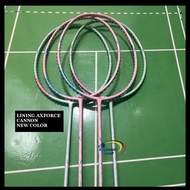 BADMINTON RACKET lining AXFORCE CANNON NEW COLOR 4U & 5U (LIGHT PINK & LIGHT GAUZE GREEN)