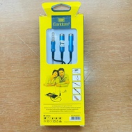 2 extension AUX cable Earldom 400mm BLACK