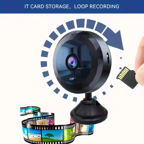 Wireless Mini WiFi Security Camera Night Vision Motion Detection Rechargeable Easy Mount App-Control