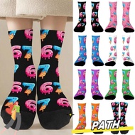 PATH 67 Meme Crew Long Socks, Warm Cotton 67 Meme Ice Cream Socks, Funny Breathable Lightweight Cart