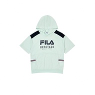 FILA KIDS 童吸濕排汗連帽T恤-淺綠 1TEZ-4416-LN