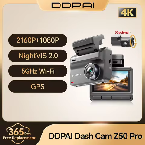 DDPAI Z50 Pro Dash Cam 4K Car DVR Night Vision 5GHz Wi-Fi GPS ADAS 24h Parking mode Front and Rear C