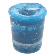 ANGEL'S INFLUENCE Reiki Charged Herbal Votive Candle (turquoise) approx.13hrs