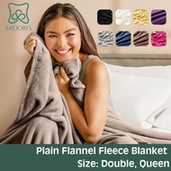 Plain Microfiber Blanket / Flannel Fleece Blanket Size Double (57x78 inches) Queen (69x78 inches)