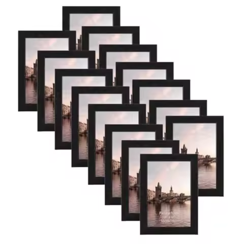 4x6 Picture Frame Set of 15 Black Picture Frames Display 4 by 6 Photo for Wall or Tabletop