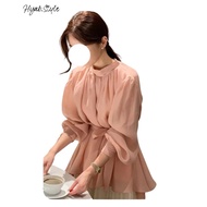 Casual Style Women Long Sleeve Blouse Women Blouse Baju Wanita Baju Lengan Panjang Blouse Wanita Cas