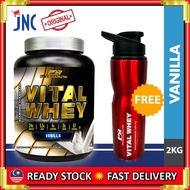 Vital Whey 2kg Halal 24g Protein Isolate (Vanilla)+FREE Water Bottle vs Titan Whey/Hydro Whey/Optimu