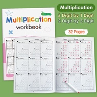 32 Pages Math Arithmetic Workbook 2 Digit Multiplication Mathematics Division Exercise Workbook Work