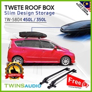 TWETE Roof Box TW-5804 (450 / 350 Litres) Slim Design Storage Roof box with FREE Roof Rack