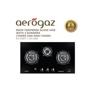 Aerogaz 90cm Tempered Glass Hob with 3 Burners AZ-930FT / AZ-930F
