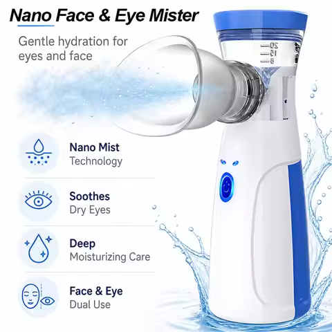 1pc Nano Atomizing Eye Hydrating Instrument, Eye&Skin Spa Beauty Instrument, 2-in-1 Eye Massager