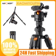 K&amp;F CONCEPT Portable Camera Tripod Stand Aluminum Alloy 160cm/62.99 Max. Height 8kg/17.64lbs Load Capacity Low Angle Photography Travel Tripod with Carrying Bag for DSLR Cameras