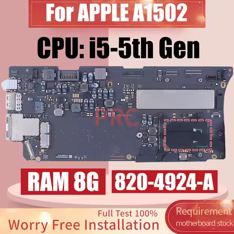 820-4924-A For APPLE A1502 Laptop Motherboard 820-4924-A i5-5th Gen 8G Notebook Mainboard