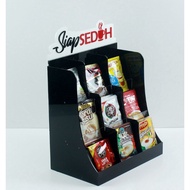 Acrylic 9-slot Coffee Rack / Ready-to-Brew Coffee Display