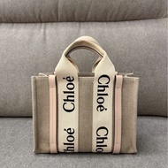 CHLOE woody帆布托特包