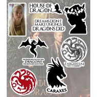 House Of The Dragon Stickers Series Targaryen Rhaenyra Daemon Game of Thrones Glossy Minimum Of 3
