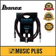 Ibanez SI10-BW Guitar Instrument Woven Cable, Black Red, 10ft SI10BW SI10