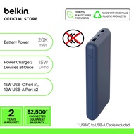 Belkin BPB012bt BoostCharge PowerBank 20000 Mah (iphone16ipadtabletearbuds) - Black/Blue/Rose/Grey/W
