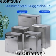 GLORYSUNY Letter Box, 3 Sizes with Locks Mailbox, Creative Stainless Steel Waterproof Ballot Box Out