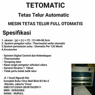 mesin tetas telur full otomatis kap 100 medan