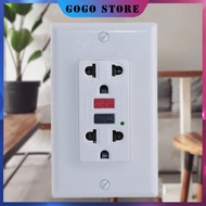 2-Gang GFCI Duplex Safety Outlet 16A/20A 250V Universal Outlet With Ground