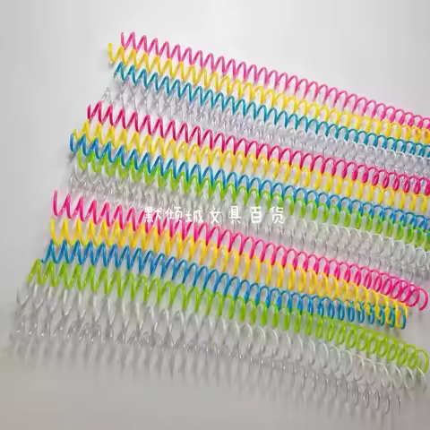 5PCS Plastic Single Thread Spiral Ring, 26 Hole Binding Ring, 30 Hole A4 Binding Strip, Multi-color 