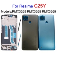 For Realme C25Y Back Cover Housing And Front LCD Frame