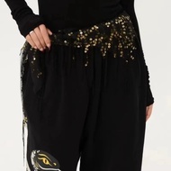 HOONGE Trang trí quần jean Khăn quàng cổ hip khiêu vũ Jazz Hip-hop Y2K Thắt lưng kim sa Có thể điều