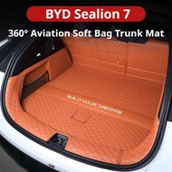 For BYD Sealion 7 360° Full Surround Trunk Luggage Mat Full Enveloping Trunk Mat Carpet Suede Auto P