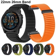 22mm 26mm Braided Nylon Loop Band for Garmin Fenix 8 7X Pro 51mm Tactix 8 51mm Epix Pro (Gen 2) Inst