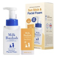 Milk Baobab Baby & Kids Sun Stick SPF50 PA++++ 18g + Facial Foam 300ml Set
