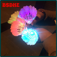 BSDHE Dark Night Light Shuttlecocks Colorful LED Badminton Feather Shuttlecocks Shuttlecocks SHWCD