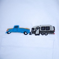 美國汽車露營車大廓形 T 卹刺繡口袋男女通用 S ~ XL Tcollector