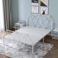 Single / Super Single Metal Bed / Metal Bed Frame (Silver & golden ) European Iron Bed 1.2m Single D