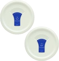 Corningware FW16 (16oz) French White with Vented Blue Tab Replacement Lids- 2 Pack (Will NOT fit the 20oz Meal Mug)