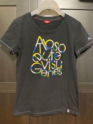90%新 購自韓國 🇰🇷Korea 女裝 EVISU 黑色字母印花短袖T恤 上衣 SIZE : L