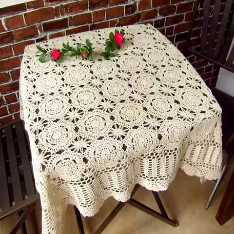 Handmade Corchet Table Cloth Lace Table Mat Table Cover Crochet Table Cloth Square Many Size Availab