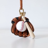 【切線派】棒球套装 真皮挂饰 手工钥匙吊饰 包包挂饰 创意礼品