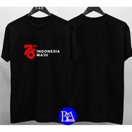 76 YEAR INDONESIAN T-SHIRT MAJU 2 COLORS/ EXPRESSION T-SHIRT/ HITS T-SHIRT/ WRITING T-SHIRT DISTRO T