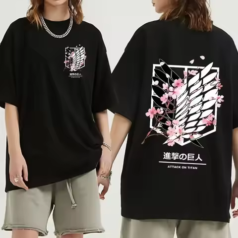 Japan Anime Attack on Titan T Shirt Men Shingeki No Kyojin Eren Yeager T-shirt Manga Short Sleeves H