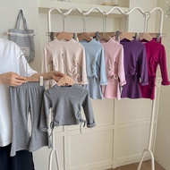 Han Fan Girls Suit 2026 New Style Children Spring Autumn Clothes Slim-fit Solid Color Top Flared Pan