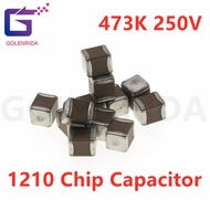 50 pces 1210 473k 47nf 250v x7r 10% smd filme grosso microplaqueta capacitor cerâmico multicamadas