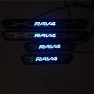 台灣現貨豐田 19-23年 5代 五代 RAV4 LED帶不鏽鋼迎賓踏板 門檻飾條 外防刮條 下門檻 toyota 踏板