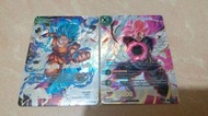 龍珠閃卡 悟空 黑悟空 背後金神龍金閃卡 兩張龍珠合併卡雙面 DRAGON BALL 超 CARD GAME 卡 悟空 STARTER DECK 龍珠 龍珠悟空卡 英文版龍珠閃卡 美版英文龍珠卡 美版